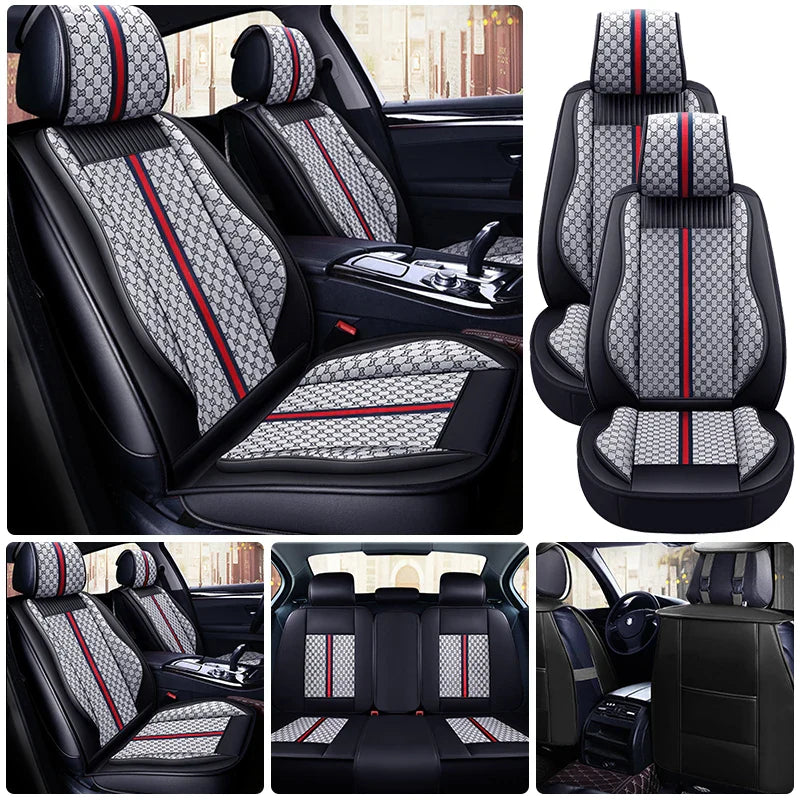 Universal PU leather car seat cover by SHOWLU FASHION STORE, four-season cushion designed for SUV seats, durable and comfortable.