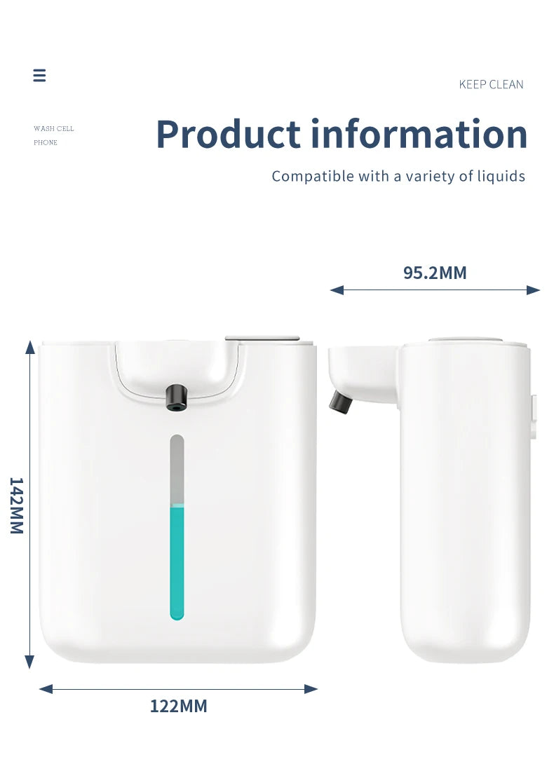 Showlu Smart General automatic soap dispenser with sleek white design and touchless operation for hygienic handwashing.