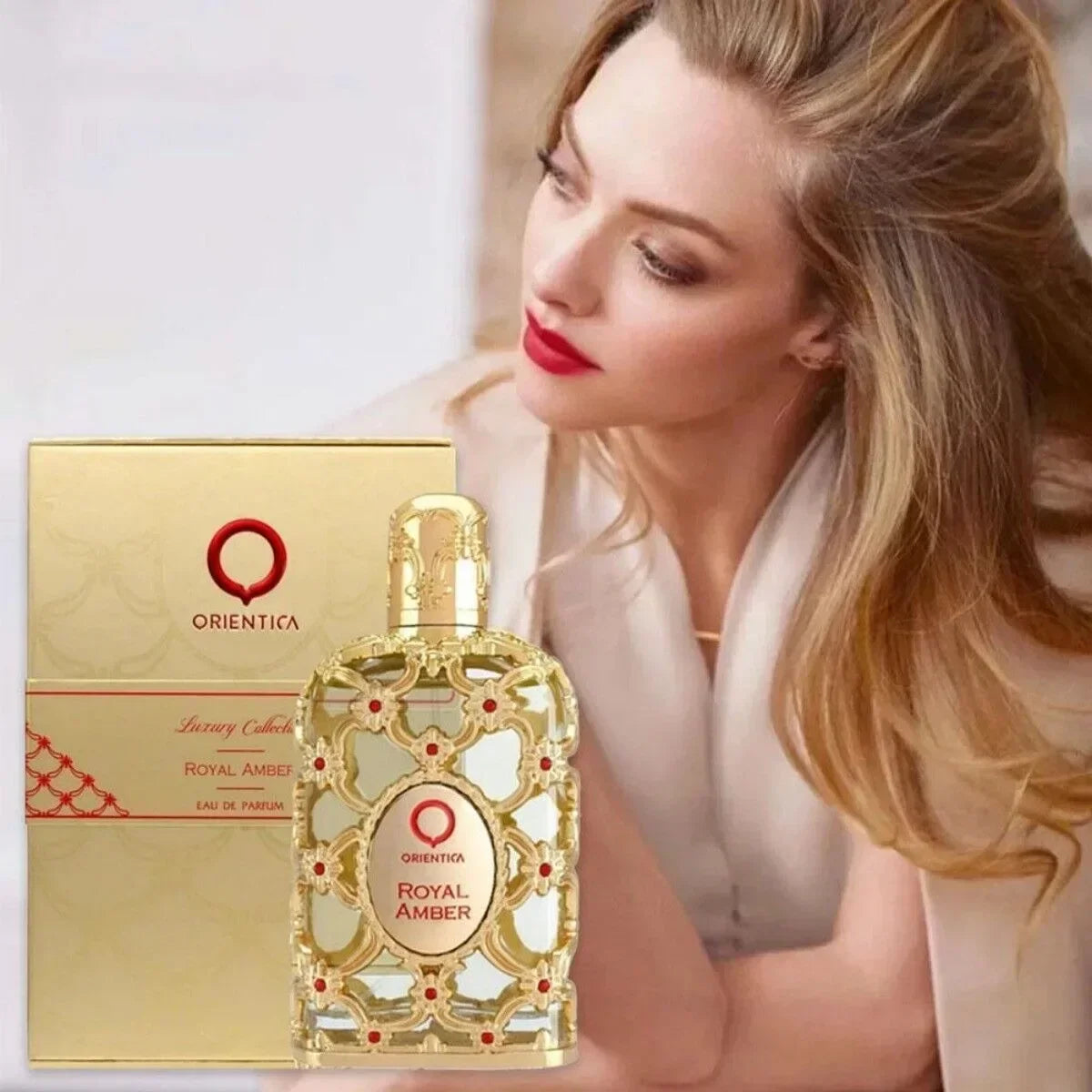 Unisex Royal Amber Eau De Parfum by SHOWLU FASHION STORE in 2.7 oz bottle, featuring floral and amber fragrance notes.