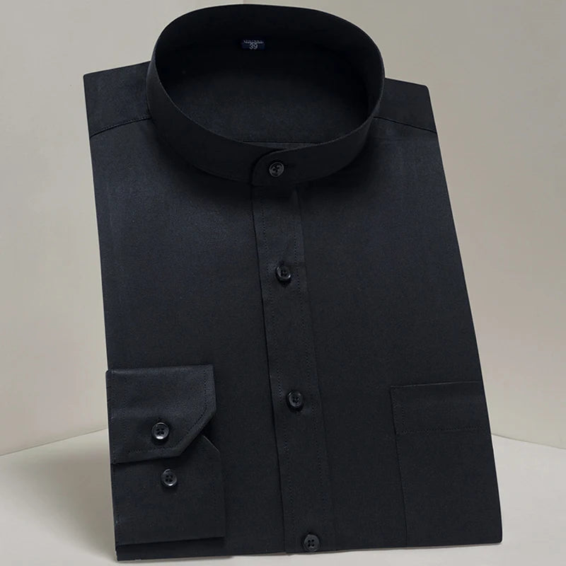 Payel men's slim-fit cotton blend dress shirt with long sleeves, stylish business top, shown in the product image.