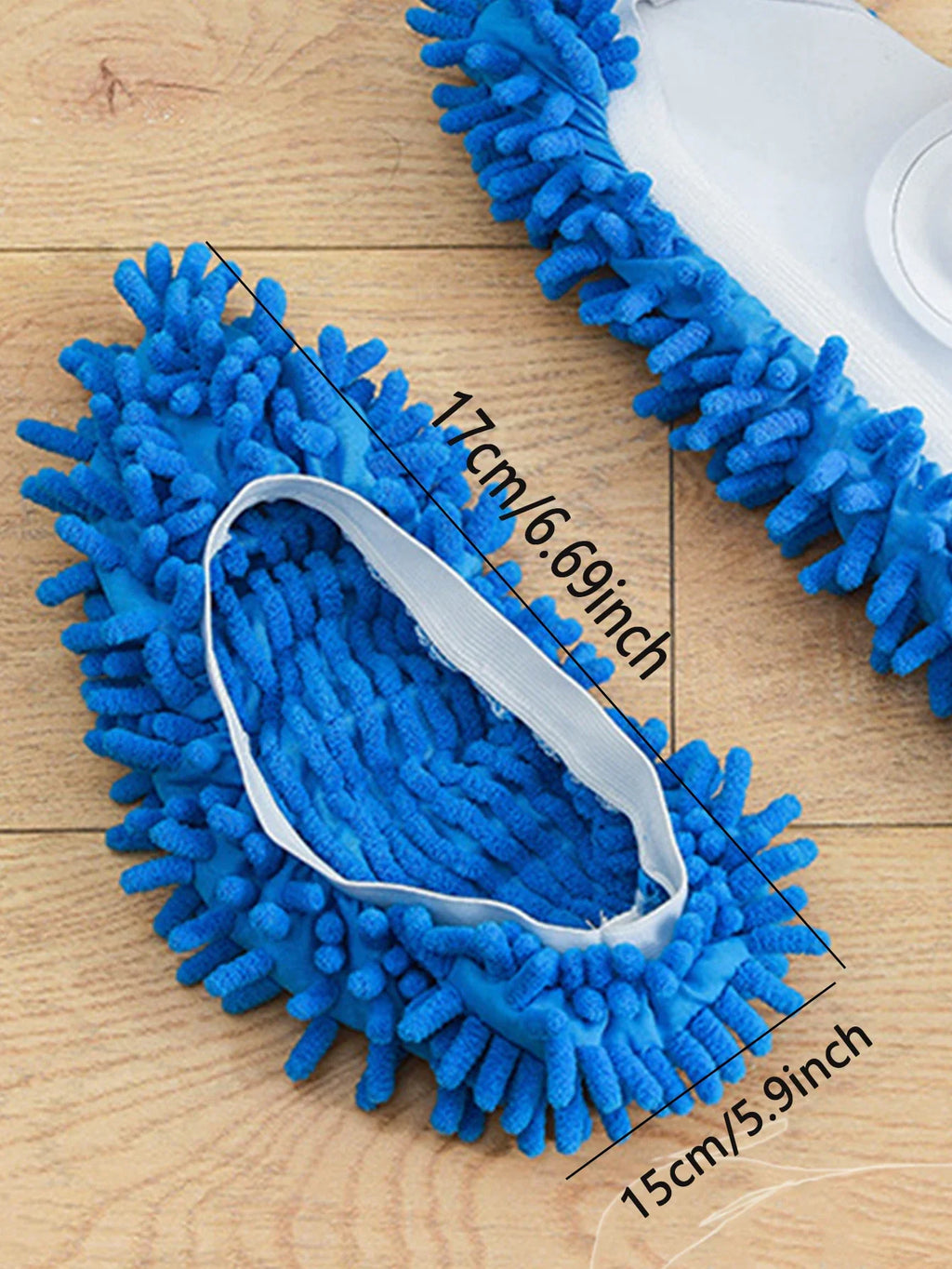 Showlu Fashion Chenille Dust Mop Slippers, polyester cleaning shoes for floor dusting and cleaning, designed for easy home use