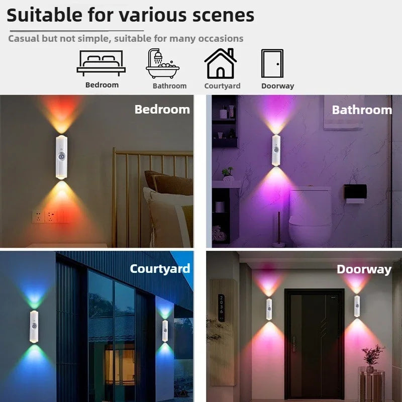 Rechargeable Showlu Smart LED cabinet light with motion sensor, magnetic mount, USB charge, ideal for under counter and closet lighting.