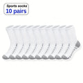 10/30 Pairs of High-Quality Soft and Comfortable Men's Running Socks Summer Sweat Wicking and Breathable Basketball Sports Socks