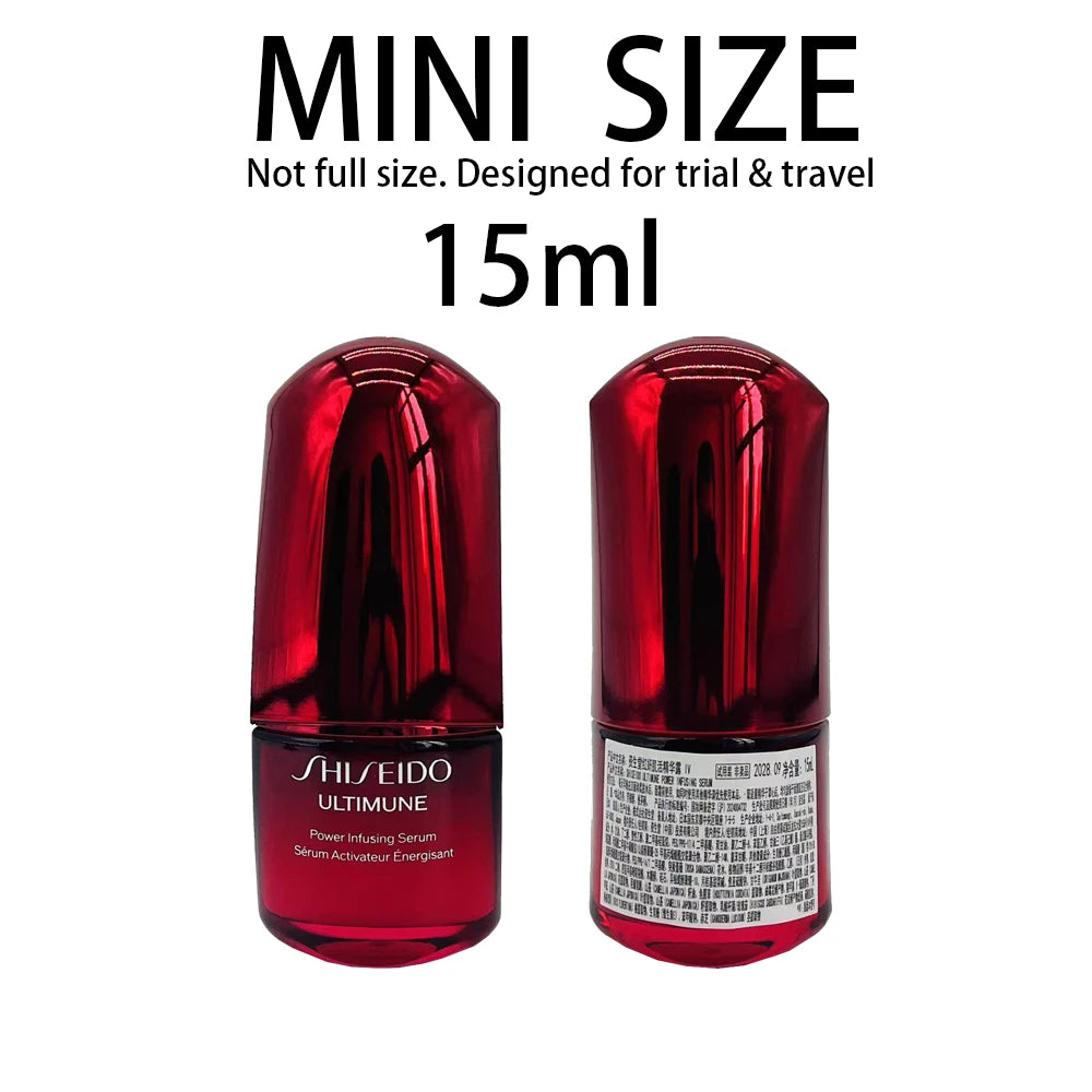 Shiseido Ultimune Power Infusing Concentrate IV face serum bottle, highlighting skincare product for skin barrier and hydration.