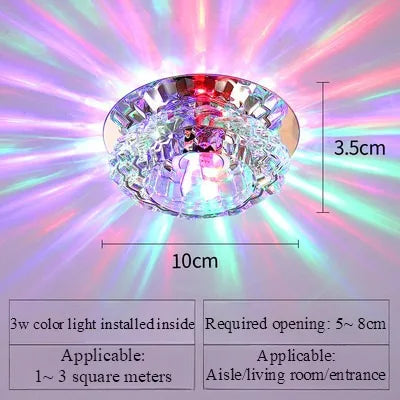 Modern crystal LED ceiling lamp by Showlu Fashion Store, flush mount lotus porch light with elegant crystal details.