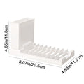 Foldable Showlu Smart General dish drying rack with multiple tiers and stainless steel construction, placed on a kitchen countertop.