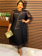 Elegant White Turkey African Party Long Dresses for Women 2025 New Spring Fashion Lace Wedding Gowns Dashiki Ankara Outfits Robe
