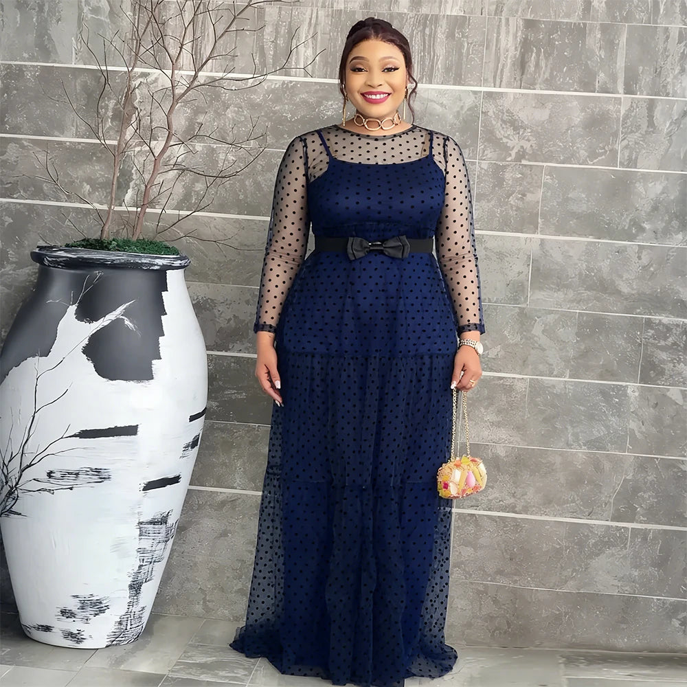 Elegant African Dashiki Ankara party dress for women with vibrant patterns and traditional design by Showlu Smart General.