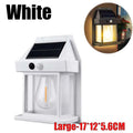 Showlu Smart Solar Motion Sensor Wall Light with waterproof IP65 LED design illuminated on a wall at night