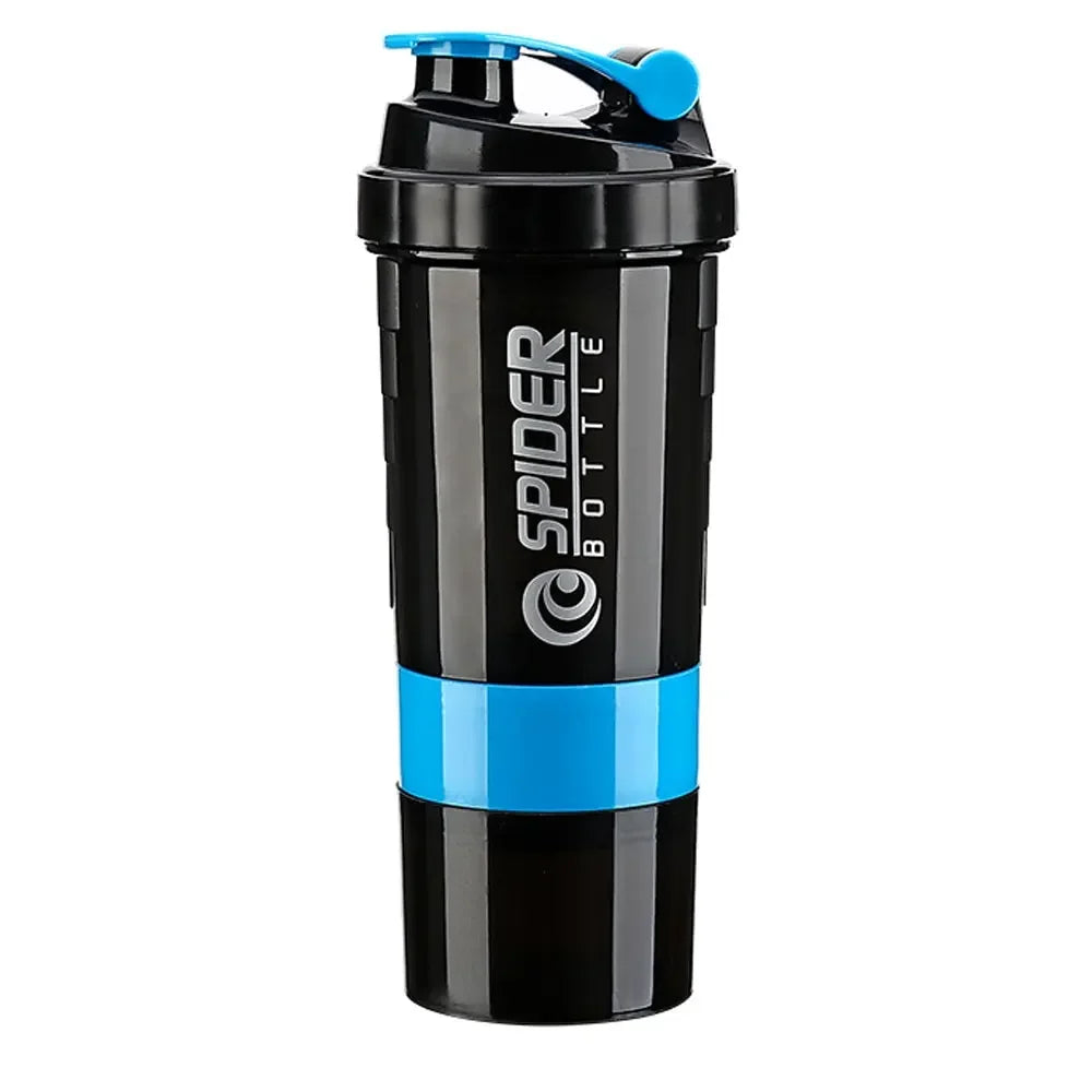 Showlu Fashion Store FEB.WIND protein shaker bottle with 3-layer large capacity mixing cup, featuring a sleek design and durable construction.