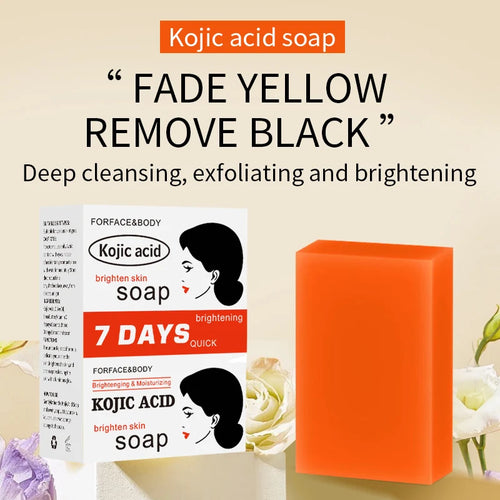 5-pack Kojic Acid Soap with lemon, vitamin C, and papaya extract for dull, rough skin improvement. Showlu Fashion Brand