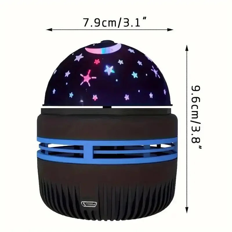 Showlu Smart General Crystal Magic Ball LED night light with glowing, colorful effects and a sleek, rounded design on a dark surface.