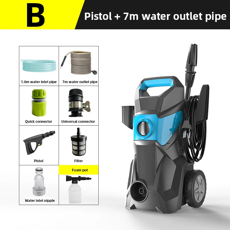 Electric pressure washer 3000 PSI by Showlu Smart General with spray gun and hose for outdoor cleaning tasks
