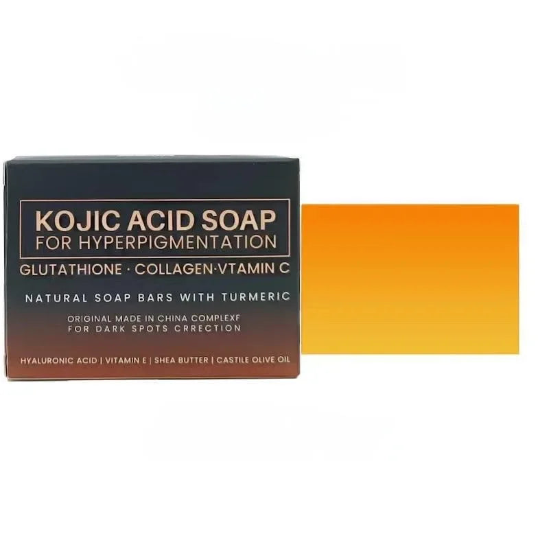 Handmade Kojic Acid dark spot remover whitening soap with deep cleaning and moisturizing properties for bright, clear skin.