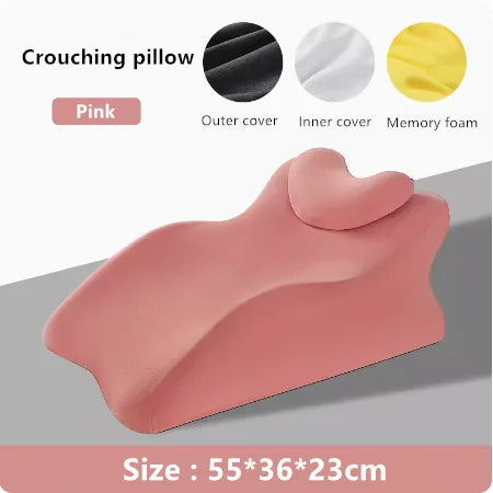 Showlu Memory Foam Prone Sleeping Pillow with ergonomic design, soft cover, and supportive cushioning for comfortable sleep.