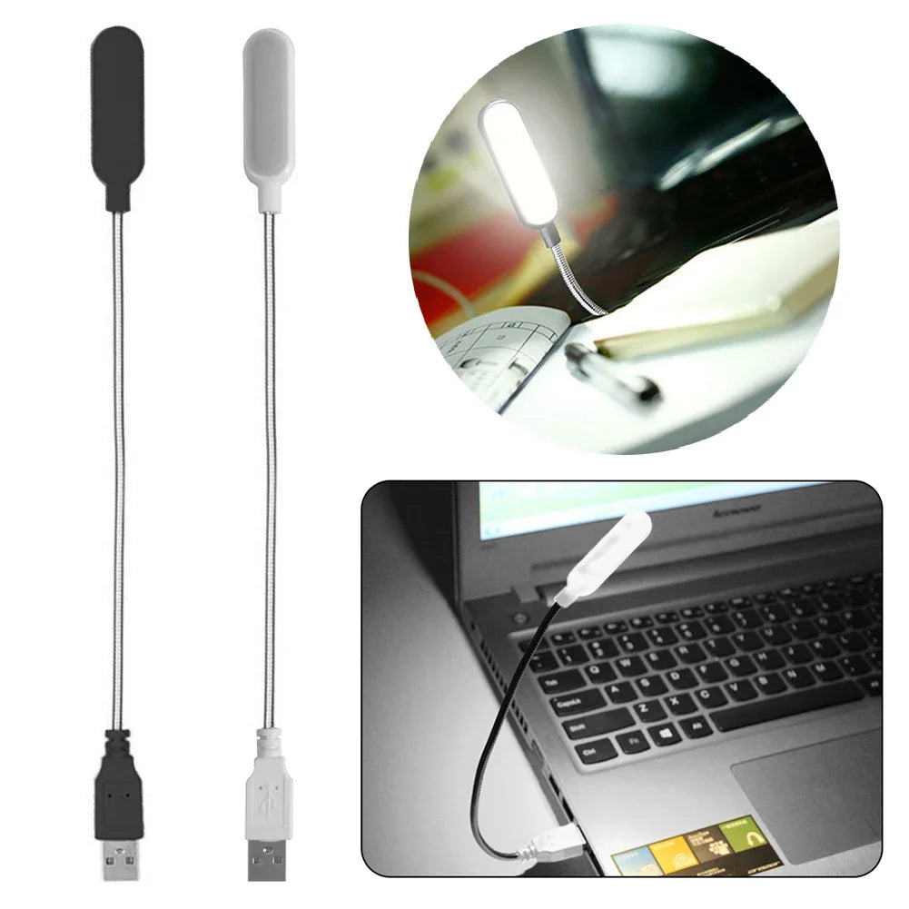 Showlu Smart General USB LED light attached to a laptop, providing focused illumination for work or reading.