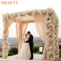 10x10ft Heavy Duty 4-Post Wedding Backdrop Stand and Canopy Chuppah