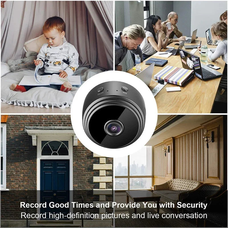 Wireless HD Showlu Smart Mini Security Camera for home surveillance, compact design with high-definition video quality