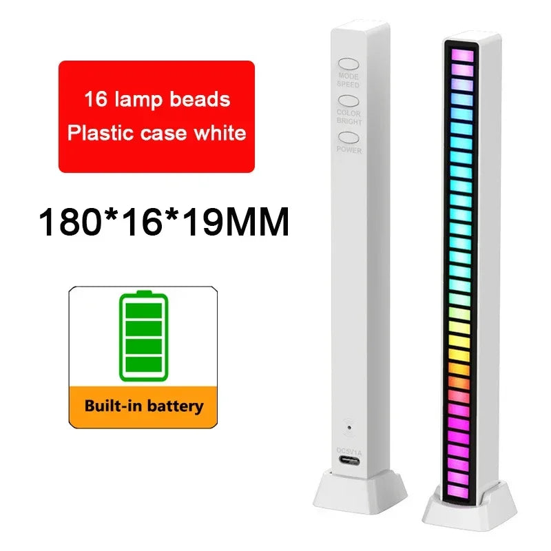 RGB Sound Control LED music rhythm light bar by Showlu Smart General showing colorful lights reacting to music signals