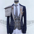 Men's Suit Set Three Piece Chic Notch Lapel One Button Outfit Fashion Smart Casual Slim Fit Formal Wedding Party Male Suit