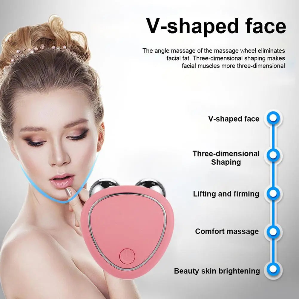 Eelhoe portable EMS micro-current facial roller massager for skin lifting and facial massage, shown in the image.