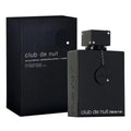 Armaf Club De Nuit Intense men's Eau de Parfum spray in 105 ml bottle, with sleek black packaging and silver accents.