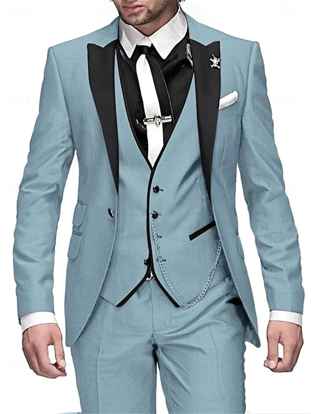 Tailor Made Elegant Men's Suit 3 Pieces Set Casual Western-style Men Suit  Business Attire For Male Suit (Jacket + Pants + Vest)