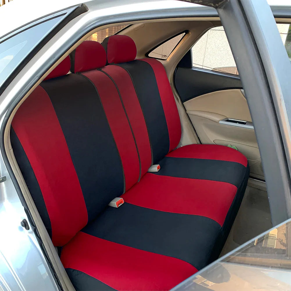 Universal car seat covers by SHOWLU FASHION STORE, polyester front and rear protectors for auto vehicle seats.