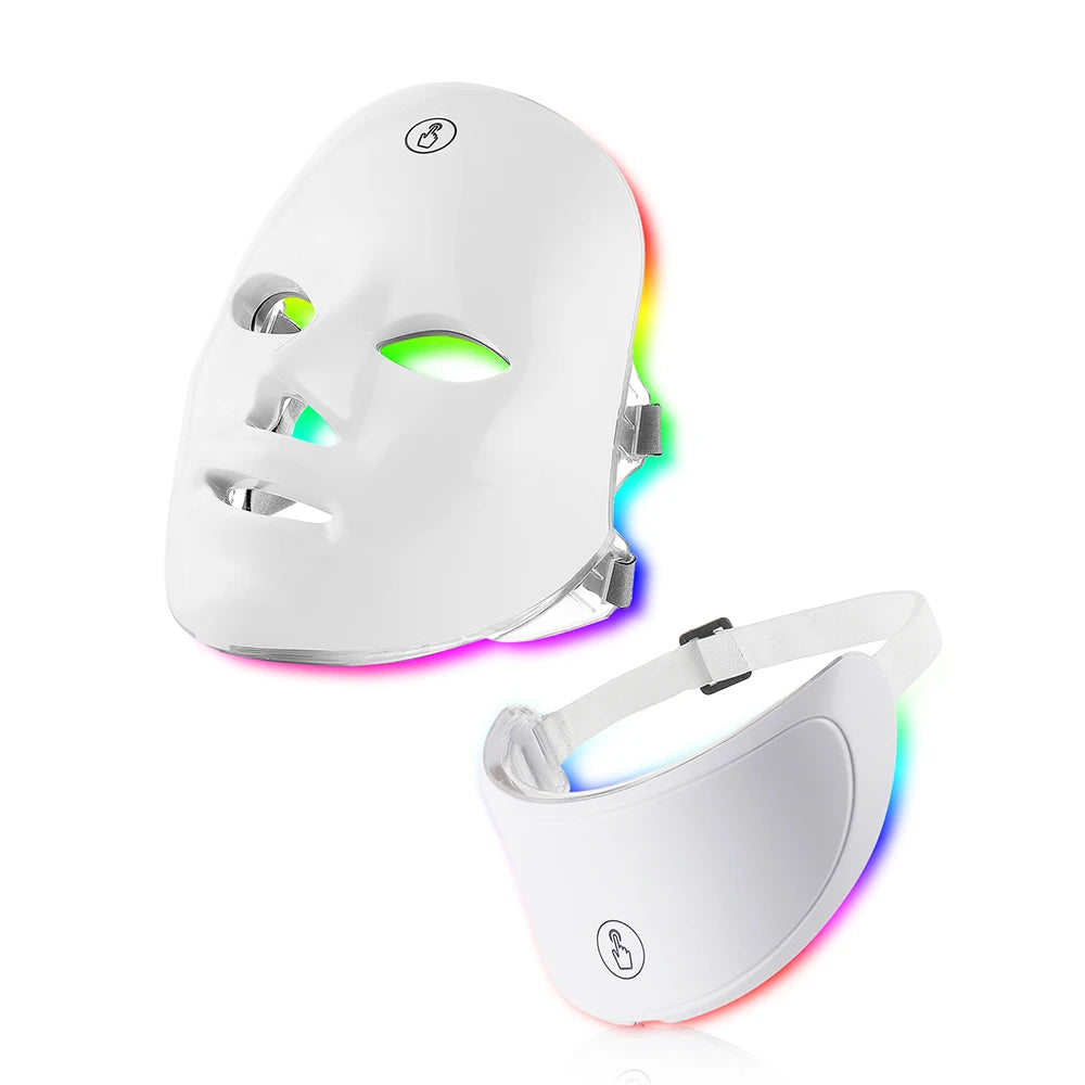 Showlu Smart General LED Face Mask Pro with blue and red light therapy panels, designed for facial skin treatment and rejuvenation.