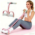 Showlu Fashion Store adjustable resistance foot pedal band for full body workout, targeting waist, legs, arms, and core muscles.