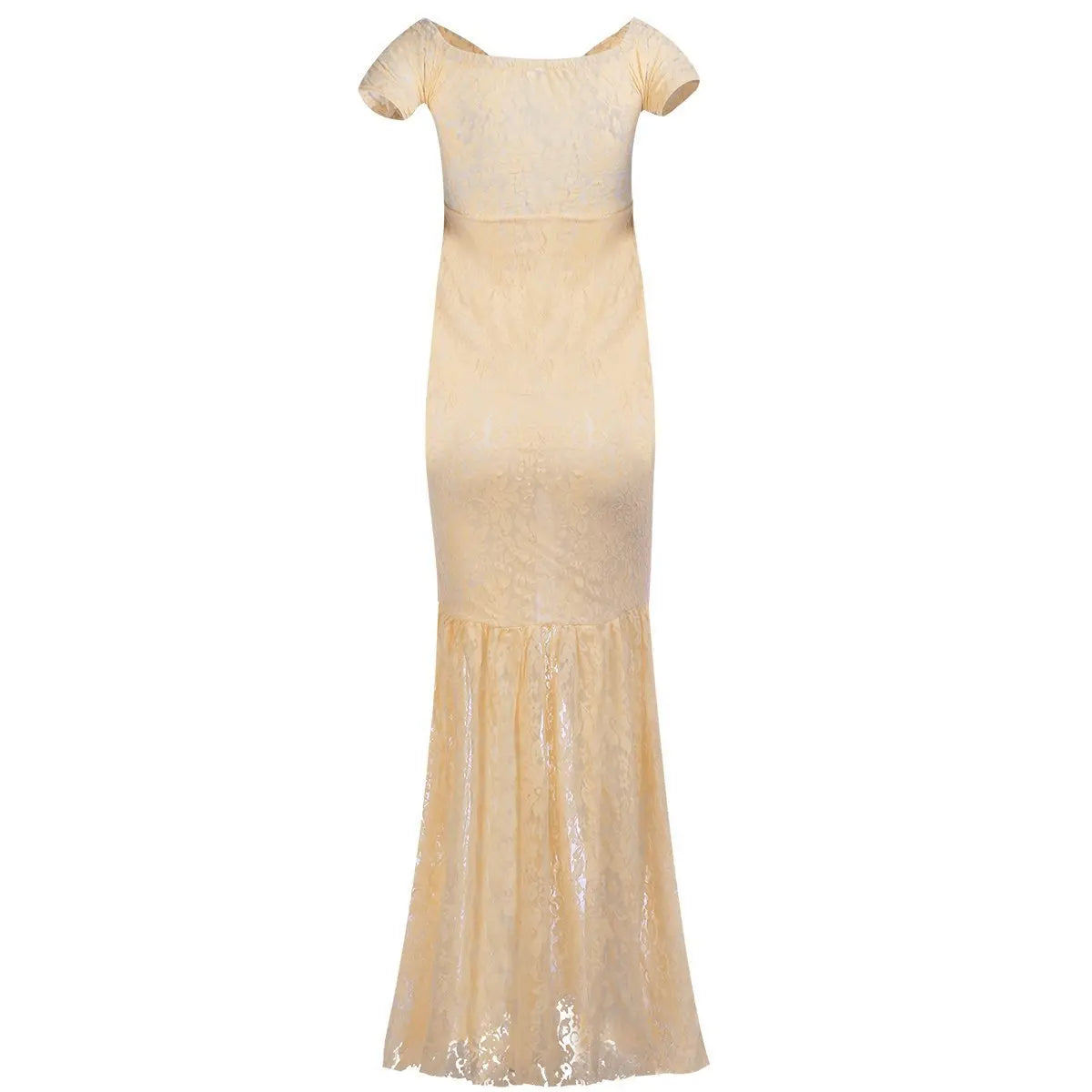 Long sleeve mermaid lace maternity gown by SHOWLU FASHION STORE, featuring a flowing maxi design for maternity photography sessions.