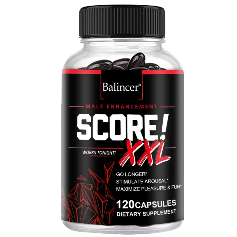 Showlu Fashion Store Balincer Score XXL nitric oxide supplement with L-Citrulline, Maca, and Tribulus for muscle building and endurance.