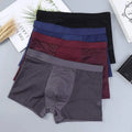 Showlu men's breathable mesh boxer shorts 4-pack in solid colors, lightweight and comfortable men's underwear.