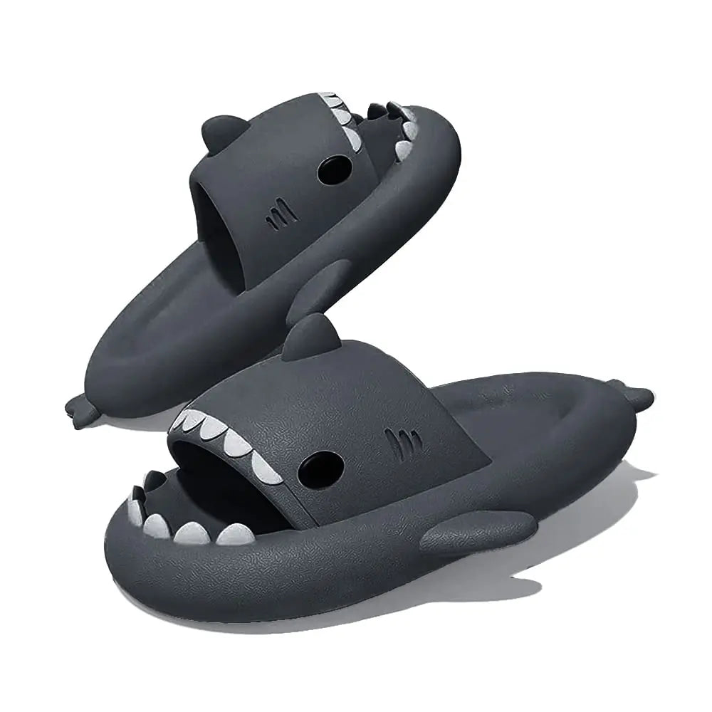 Kidmi Shark Cloud slippers in EVA for adults, featuring a cute shark design, ideal for summer beach slides.