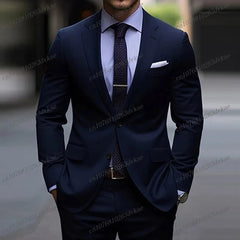 New Brown Business Suit Men Tuxedos Groom Groomsman Prom Wedding Party Formal 2 Piece Set Jacket And Pants SHOWLU FASHION STORE