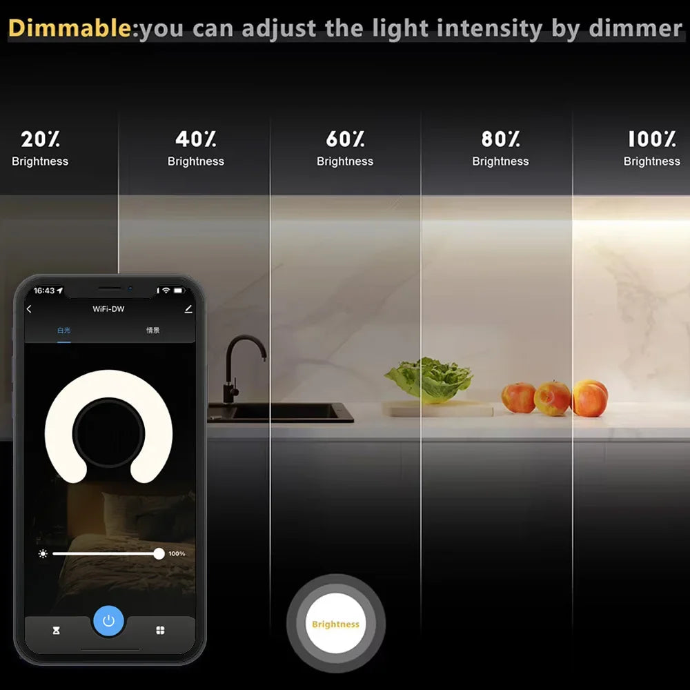 Showlu Smart Zigbee LED strip light kit with voice control, customizable colors, and app control for smart home lighting.
