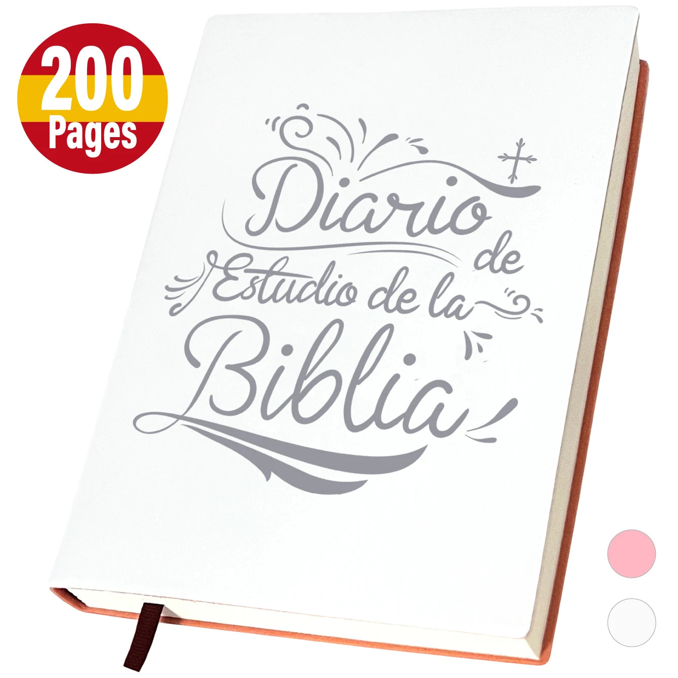 Spanish S.O.A.P. Bible Study journal and prayer notebook by Granrouto, featuring a hardcover with floral design and lined pages.