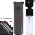 Showlu Fashion Store microfiber screen cleaner spray bottle with cloth for cleaning iPhone, Samsung, and tablet screens.
