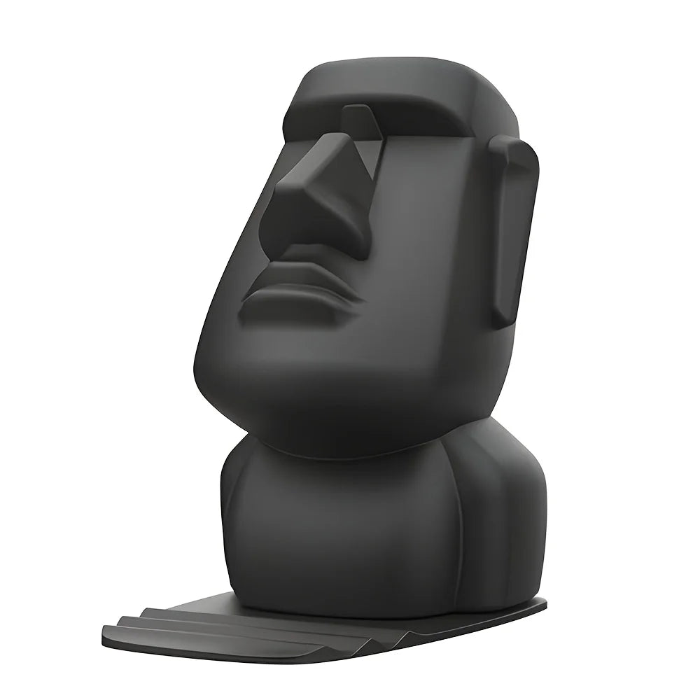 Showlu Creative Glasses Holder and plastic phone stand on a desktop, functional and decorative accessory for organizing glasses and phone.