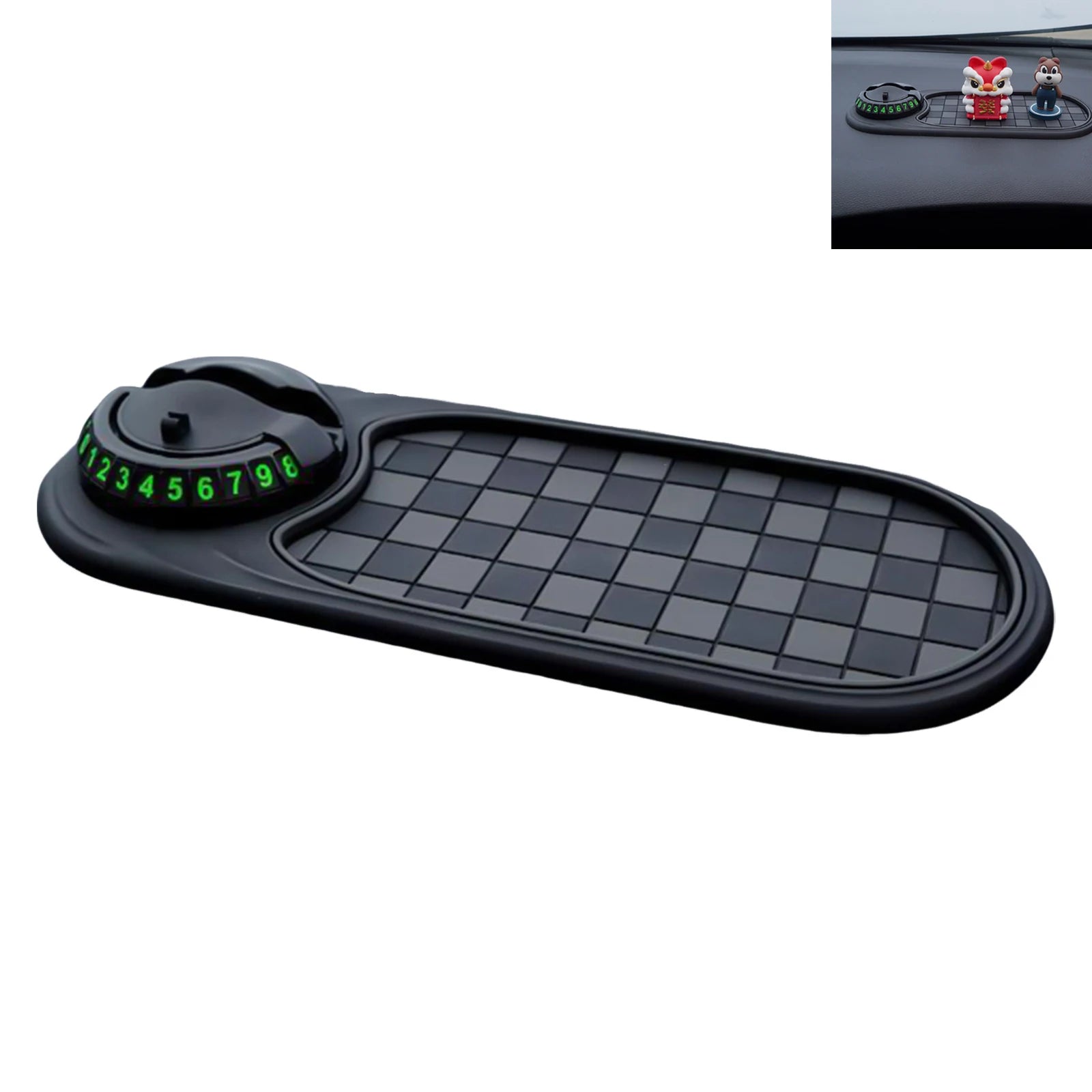 Showlu Smart General car dashboard anti-slip mat with textured surface for secure phone and item placement in vehicle.