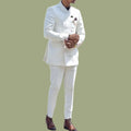 New Thorndike 2025 Double - Breasted Men's suit White Slim Fit Groom Suit costume homme mariage Wedding Suits (Jacket + Pants)