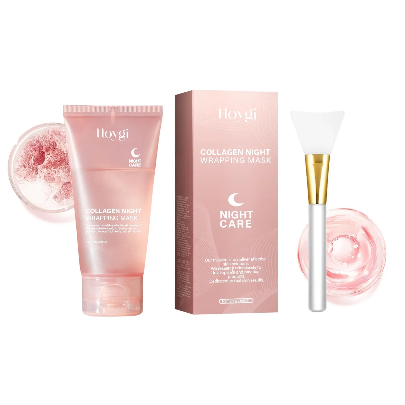 SHOWLU FASHION STORE Hoygi Collagen Night Wrapping Peel-Off Mask, firming and moisturizing gel in a sleek jar.