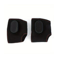 SHOWLU Rechargeable Ankle Massager with vibration and heat therapy, black device shown in use on ankle for pain relief and relaxation.
