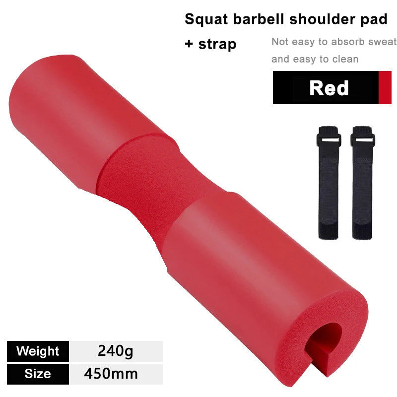 Thickened non-slip barbell shoulder pads for weightlifting, gym fitness, squat, and neck support during strength workouts.