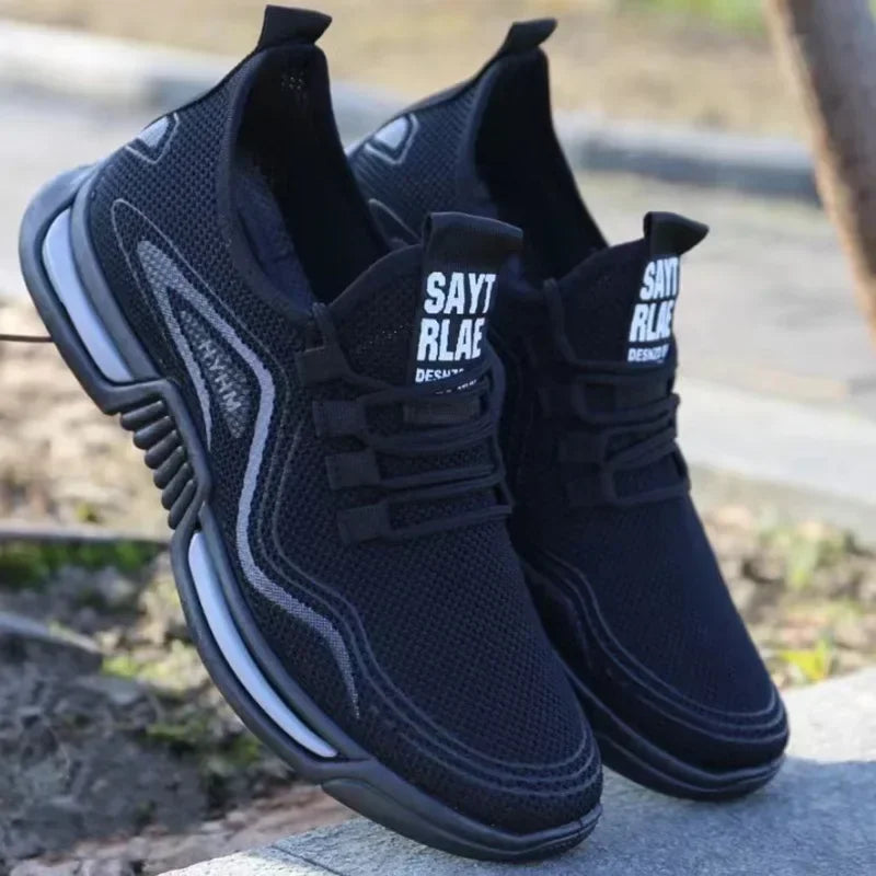Men's slip-on fashion sneakers by Showlu, breathable sport running shoes with non-slip soles for gym, training, and walking.