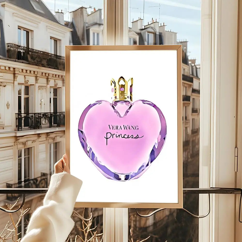 Showlu Fashion perfume bottle wall art poster featuring modern Nordic design on paper mural for stylish home decor.
