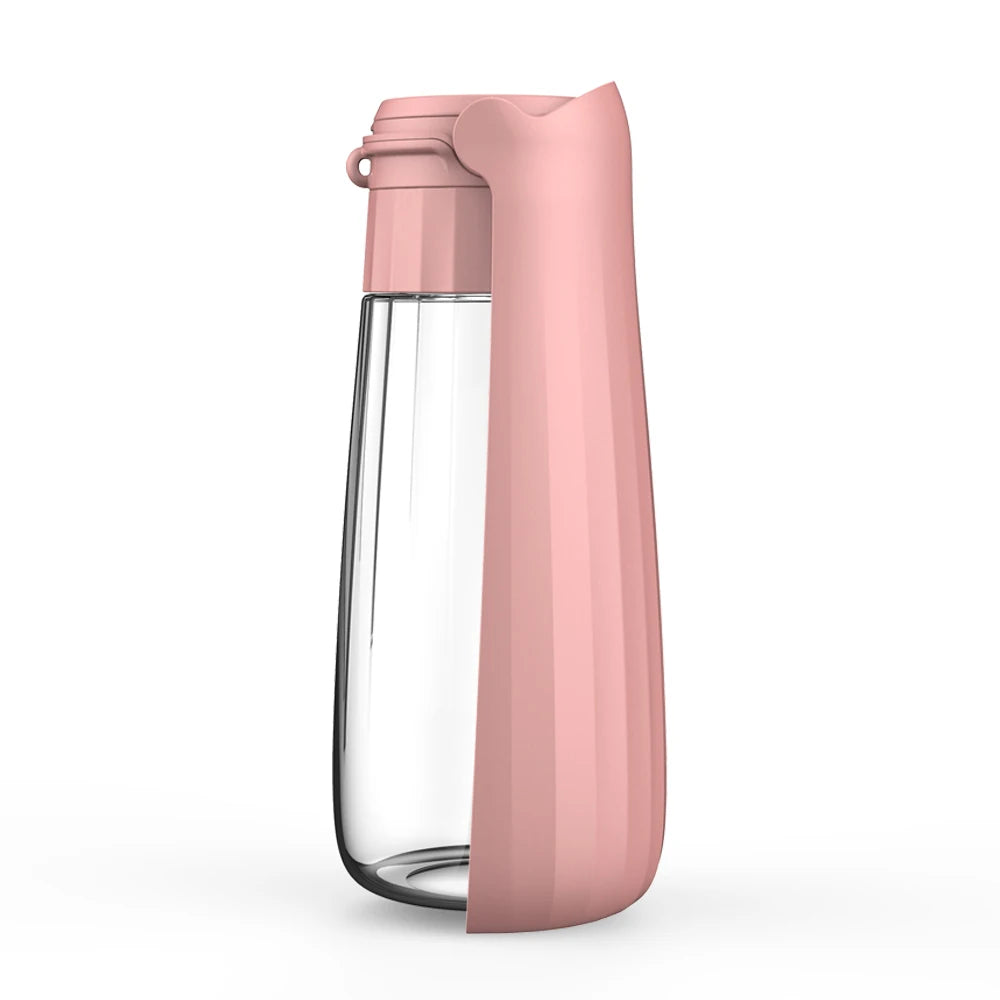 Holapet portable dog water bottle with foldable outdoor pet drinking bowl, compact and convenient for travel and walks.