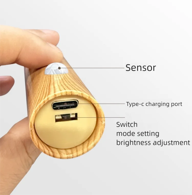 Showlu Smart General magnetic motion sensor LED night light with USB rechargeable design, ideal for easy nighttime illumination.