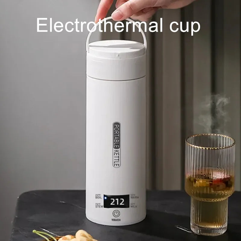 Showlu Smart General JFBONIN mini stainless steel electric kettle with a sleek compact design and a clear water level indicator.