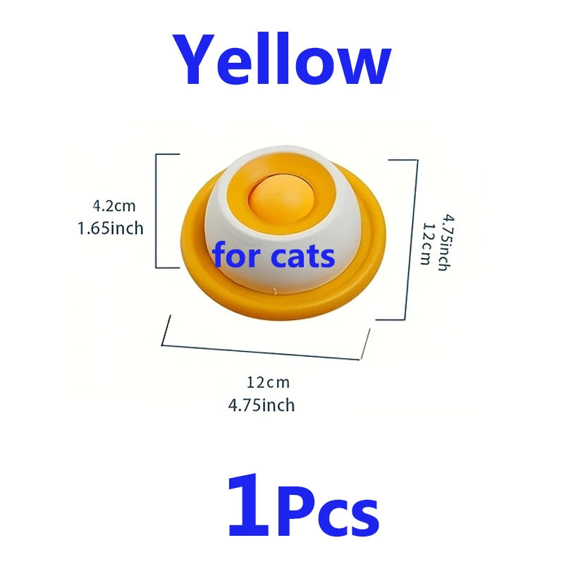 Showlu Fashion Store yogurt licking plate for dogs and cats, interactive pet lick mat with textured surface for dental health.